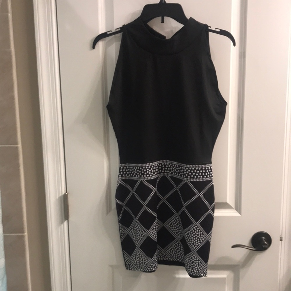 Sleeveless dots print ChicMe bodycon minidress